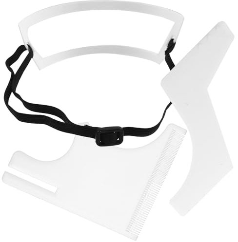 Beavorty Kit Outils Pour Mise Forme Barbe Modèle De Rasage Cou Outil De Coupe De Barbe Pour Hommes Guide De Mise Forme De Avec Peigne