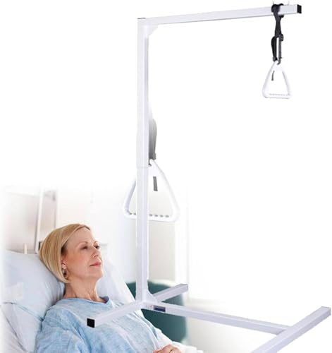 Safety & Assisting Rails,Bed Trapeze for Elderly, Dependable Bed Pull Up Stand Assist Lift & Long Term Care Lifting Bar Set for Disabled,Bed Hoists to Aid Getting Up
