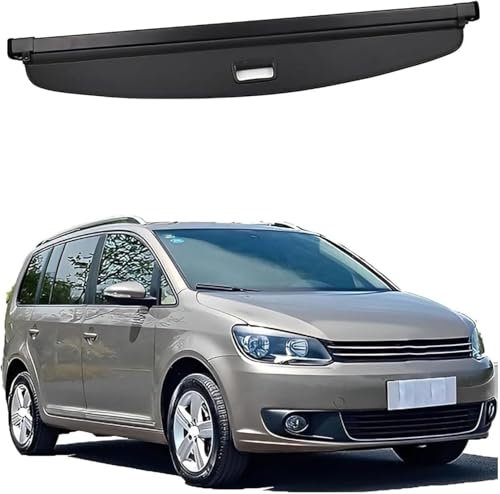 AlbaEUC Laderaumabdeckung Kofferraum Schutz Abdeckung Cargo Cover Ersatz für VW Touran 2006-2016 Ausziehbar Kofferraumabdeckung Rollo