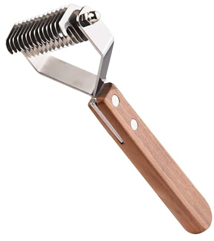 Oiieco 14-Blade Undercoat Rake Dog Coat King Rake Pet, Professional Pet Dematting Comb Grooming Stripping Tool, Dog Grooming Comb, for Dogs and Cats Pet Owners (6.5cm)