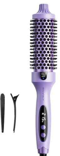 Wavytalk Thermobürste Rundbürste Blowout Boost für trockenes Haar Volumen | Für Blowouts, Wellen & Pony-Styling, Ionentechnik senkt Haarschäden, 38 mm, 5 Temperaturstufen, Dual Voltage, Lila