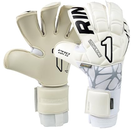 Rinat Santoloco Pro Adult Goalkeeper Gloves, White, Size 8