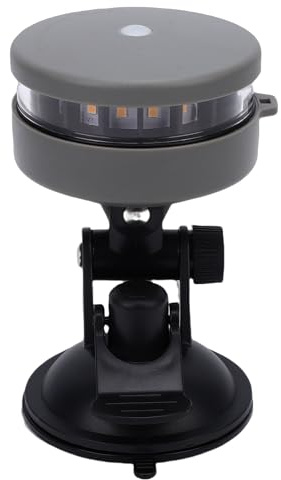 Yechiry LED-Ankerlicht für Boote, 2 NM Sichtbarkeit, IP67 Wasserdicht mit um 180 Grad Drehbarem Saugnapf, für Kleine Boote, Kanus, Kajaks, Paddleboards Unter 12 Metern