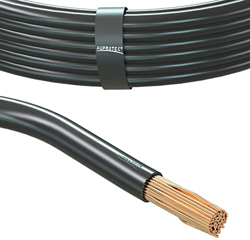 AUPROTEC Fahrzeugleitung 16,0 mm² Länge 10m Fly Batteriekabel Stromkabel Massekabel, Farbe schwarz