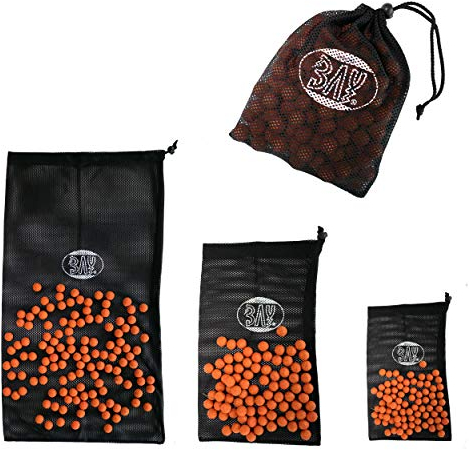 BAY Mesh Bag Bait Dry Trockentasche zur Aufbewahrung von Boilies Boilietasche zum Anfüttern von Karpfen, Ködertasche Tasche, Beutel, Köder, (45 x 70 cm)
