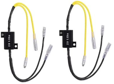 Aofan Motorrad Blinker Leistungswiderstand Lastwiderstand für LED Blinker Fehlercode Richtige Blinkfrequenz Fix Fehler 12V 25W 6.8Ohm (2 Stück)