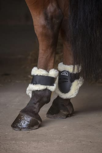 NORTON „XTR“ Streichkappen, mit Kunstlammfell Warmblut, schwarz