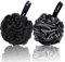 Bath Sponge Shower Puff Shower Loofah for Adults Men Women Bath Body Exfoliating Scrub Black 2 Piece