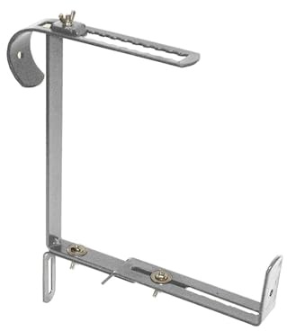 bellissa – Blumenkastenhalterung rund für Blumenkästen 2er Set hochbelastbar bis 30kg - Montage für Geländer & Brüstungen – Verstellbare Halterung für eckige Balkonkästen – Stabil & wetterfest