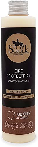 SOFOLK - Cera Protectora incolora de Piel para Proteger y cuidar la Flor del Cuero de los roces (500ML)