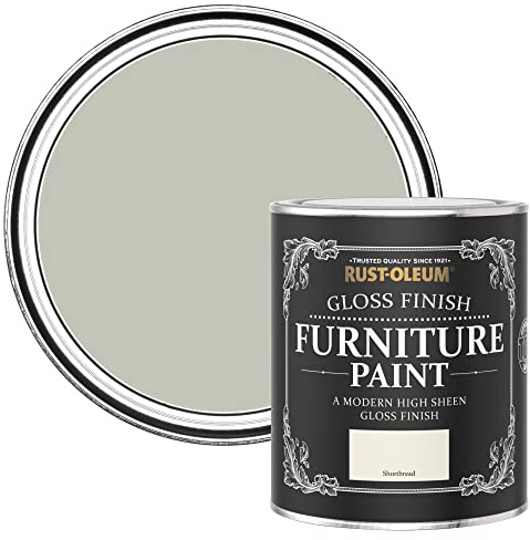 Rust-Oleum Off White Furniture & Skirting Board Paint in Gloss Finish - Shortbread 750ml