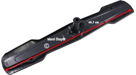 Marel Shop® - Pala Braccio Irroratore Rampa Spruzzatore Inferiore per Lavastoviglie compatibile con Beko 45,7 cm per modelli: DWLT65 - DWLT68 - FDW60 - FDW62 - DIN5832XLN