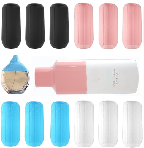 12 manicotti riutilizzabili in silicone a prova di perdite per contenitore da viaggio in bagagli, accessori da viaggio riutilizzabili gadget per le donne