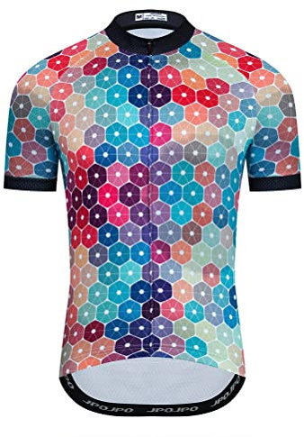 Dazzling Cycling Jersey Men, Short Sleeve Mountain Dirt Bike Shirt MTB Clothing Biking Gear Tops Riding Road Outfit BMX Clothes Bicycle Apparel Ciclismo Uniform Medium