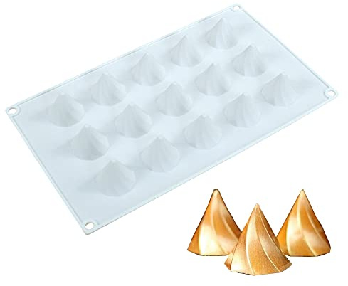mostsom Moldes de silicona para chocolate, caramelos, galletas, chocolate, moldes perfectos para Oreos cubiertos de chocolate, cupcakes, dulces, pudín, mini fabricación de jabón (picos C)