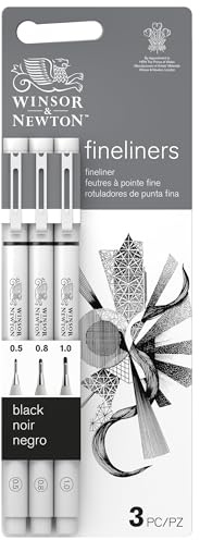 Winsor & Newton Fineliner Set: 0.5, 0.8, 1.0 Nibs