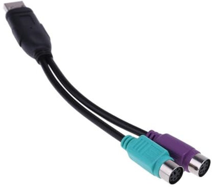 Cable USB a PS/2 Doble, Adaptador USB Macho a Hembra PS/2, Cable de extensión convertidor for Teclado, ratón, Pistola de escaneo, Cable PS2 a USB