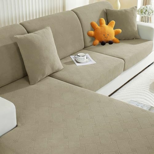 Ystyle Funda Asiento Sofa, Funda Cojin Sofa Ajustable, Funda Sofa Cojines Separado, Fundas De Cojín Elástico, Universal Fundas De Asientos Sofá (1 Asiento-X, Caqui)