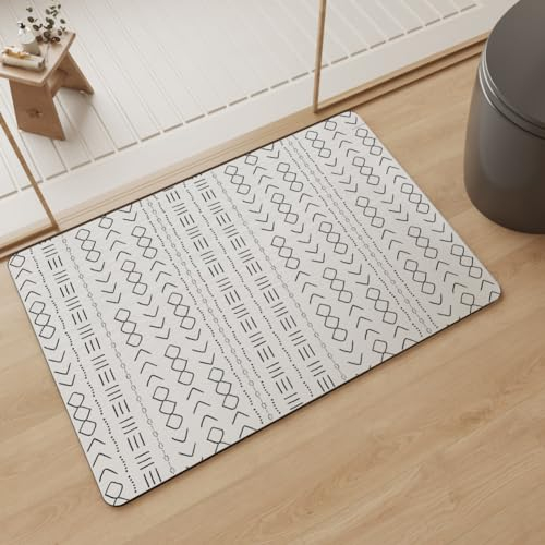 Super SaugfäHige Bodenmatte 80x150cm Schnelltrocknende Badezimmerteppich, Badematten Badteppiche Rutschfest Waschbar, Stone Bath Mat Badezimmermatte Badezimmer Badezimmer Teppich Bad Badeteppich Blue