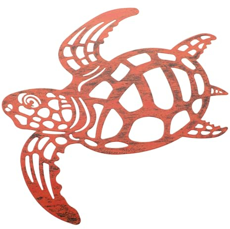 KITANDOVE Eisen-schildkröten-wanddeko Innendekoration Wandkunst Schildkröten-ornament Hohle Metall-dekoration Garten-wanddeko Außenbereich-schmuck Heimdekoration