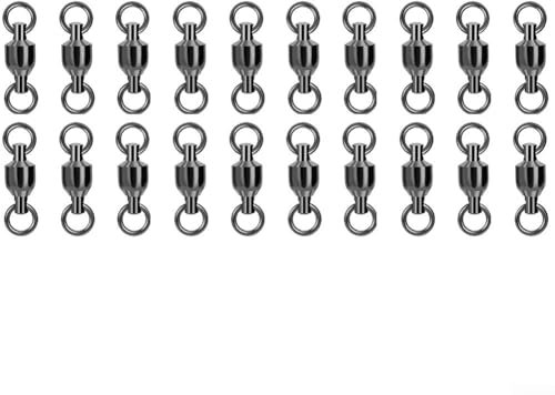 Assortiment de tailles pour tous les besoins de pêche, émerillons à roulement à billes, lot d'anneaux fendus (1#)