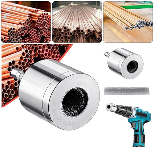 2PCS Copper Pipe Cleaner for drill, Drill Pipes Cleaners for Cleaning, Cleaner Plumbing Drill Bit 22mm+15mm Copper Pipe Cleaning Tools for Drill (2Pcs/Set)