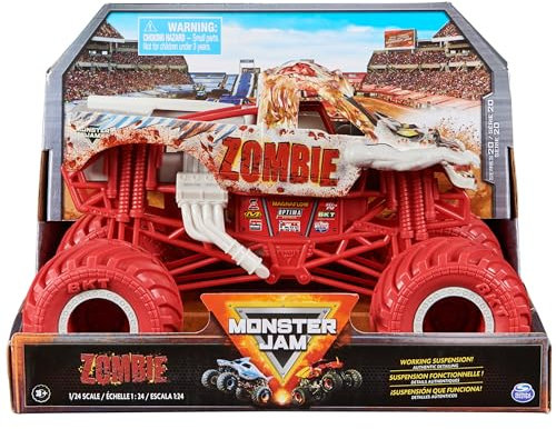 Monster Jam, Camión monstruo zombi oficial, vehículo fundido a presión, escala 1:24, juguetes para niños y niñas a partir de 3 años