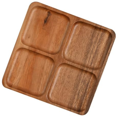 Cabilock 1 Stück Holzgitter Kuchenblech Nusstabletts Obstsnacks Snacktablett Snackbehälter Lebensmittelsnacks Behälter Für Lebensmittel Kekstablett Mit Deckel
