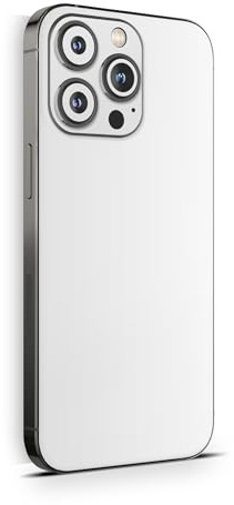 Skins4u Schutzfolie Skin Cover Skins Design Folie Kratzerschutz kompatibel mit iPhone 12 13 14 15 16 Mini Pro Pro Max (Weiss)
