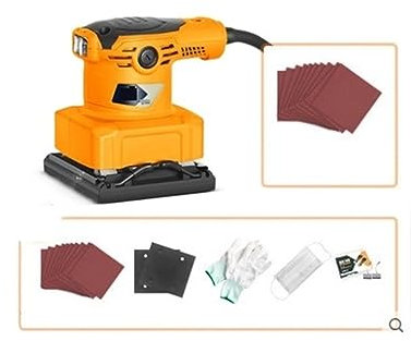 Máquina pulidora, lijadora orbital, Lijadora Eléctrica De Madera De 240 W, Pulidora De Carpintería, Máquina Lijadora, Herramienta De Pulido Con Lijas For Muebles, Paredes, Madera para lijar, pulir(Set
