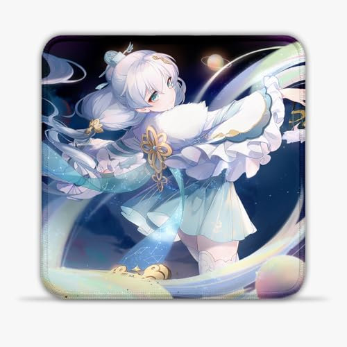 CHTXD Tapis de Souris de Jeu Honkai Impact (30X30) CM 11.81(in) Tapis de Souris de Jeu en Tissu SU Ultra-Lisse Surface Lisse et imperméable Compatible avec Les Souris Laser et optiques