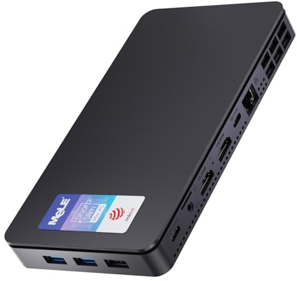 MeLE Overclock X2 Mini-PC, N150 32GB 512GB, Dual HDMI, USBC, Triple 4K | N150 bis zu 3.6GHz, 32GB Arbeitsspeicher, 512GB SSD with Windows 11 Pro, Dual-HDMI 4K, USB-C, Gigabit-LAN, Wi-Fi 5, VESA-H...