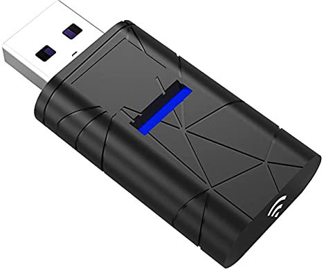 Eighosee Adaptador USB Bluetooth para, Adaptador de Transmisor de Receptor de Audio Bluetooth 5.0 Dongle para / / PC / /