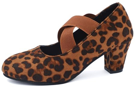 2026 Wedding Guest Women's Velour Dirndl Shoes with for Kitten Slingback Heels Lightweight Block Heel Graduation Holiday Events Wide Fit Women Cushioned Insole Office Work (20) Brown