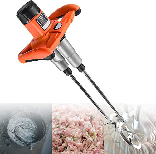Trapano miscelatore industriale con motore in rame da 2800 W, regolazione a 6 velocità per miscelare vernici, malta, carne e mangimi