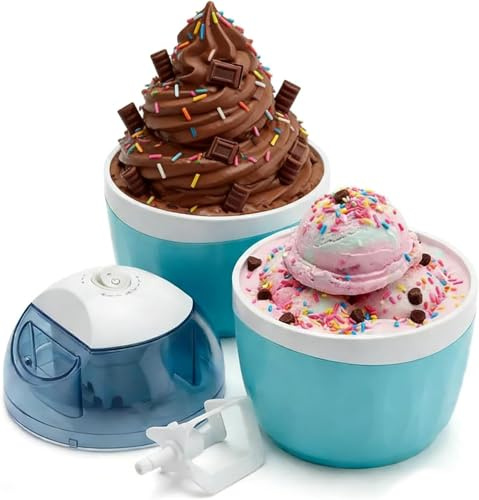 Mini Heladera Doméstica, Preparación Rápida En 15 Minutos, Funcionamiento Con Un Solo Toque, Eléctrica Compacta, Máquina Para Postres Caseros, Heladera Personal, Para Gelato, Yogur Helado Y Blue