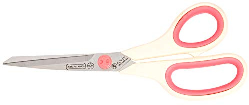 Mundial Cushion Soft Quilter’s Scissors 8.5 – Double Knife Edge Stainless Steel Blades, Ergonomic Non-Slip Handles for Fabric & Sewing