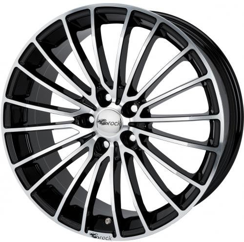 Brock B24 schwarz front-poliert 8,5x20 ET35 5.00x108.00 Hub Hole 72.60 mm - Alu felgen