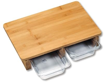 Kesper Schneidebrett, Bambus, Braun/Transparent, 41 x 8 x 26,5 cm, 3