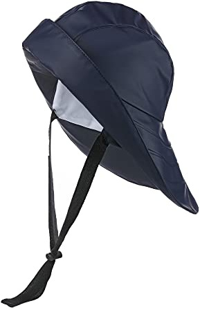 tomBrook Südwester Regenhut Unisex – wasserdichte Regenmütze mit verstellbaren Kinnriemen und Innenfutter in Gelb Größe S