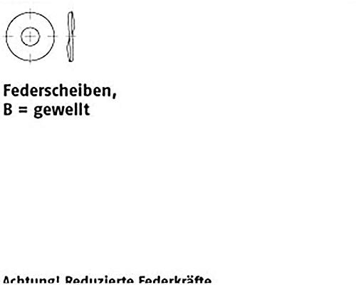 Dischi a molla, DIN 137 1.4310 B 10, inossidabili, 100 pezzi