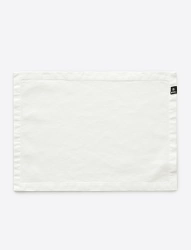 Himla Weekday Tischset - Platzset - 37x50 cm - Farbe: Weiss - Menge: 1 - gewaschener Canvasstoff - 56% Leinen - 44% Baumwolle - pflegeleicht - b�gelfrei