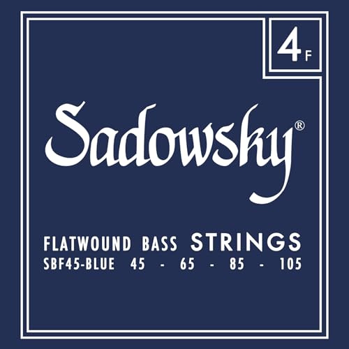 Sadowsky Blue Label Bass String Set, Stainless Steel, Flatwound - 4-String, 045-105