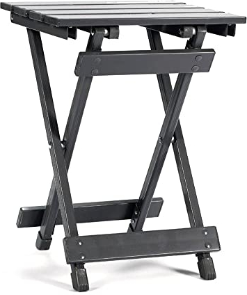Eurohike Carson Aluminium Side Table, Lightweight, Portable, Folding, Compact, Sturdy, Weather Resistant, Easy to Clean, Ideal for Camping, Festivals, Picnics, the Beach & Garden, Grey