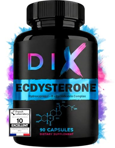 Beta Ecdysterone DIX 98% ren 20-Hydroxyecdysteron 1490 mg 90 Kapslar | Starkt koncentrerat extrakt från Cyanotis vaga, vegetabiliskt skal, laboratorietestat för renhet och halt