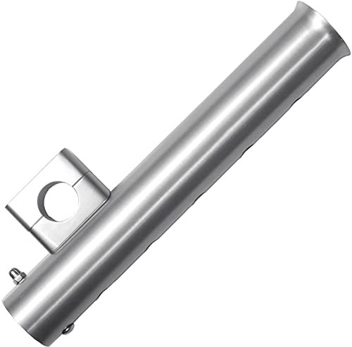 Wiggler Aluminium Bootsrutenhalter Länge 25cm Reling-Rutenhalter Durchmesser 4cm (Silber)