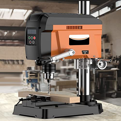 QBREZA Perceuse d'établi à Affichage numérique sans balais Petite perceuse de qualité Industrielle Fraiseuse Perceuse multifonctionnelle de Haute précision Tour de Table
