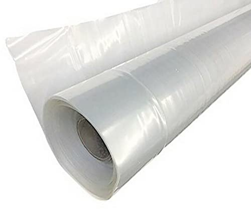 para PUUPAA Lámina de polietileno transparente, cubierta de invernadero de polietileno transparente, lámina de plástico impermeable, aislamiento de invernadero, suelos, agricultura, jardín-2 m x 25 m