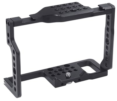 NovelGoal Kamerakäfig Stabilisator Video Film Filme Schutzrahmen Fall Kompatibel mit Lumix G85/G80 DSLR Kamera Video Rig Zubehör