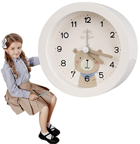 FLAVAS Réveils pour chambre à coucher | Minuteur de sieste silencieux | Horloge de voyage sans tic-tac de dessin animé
